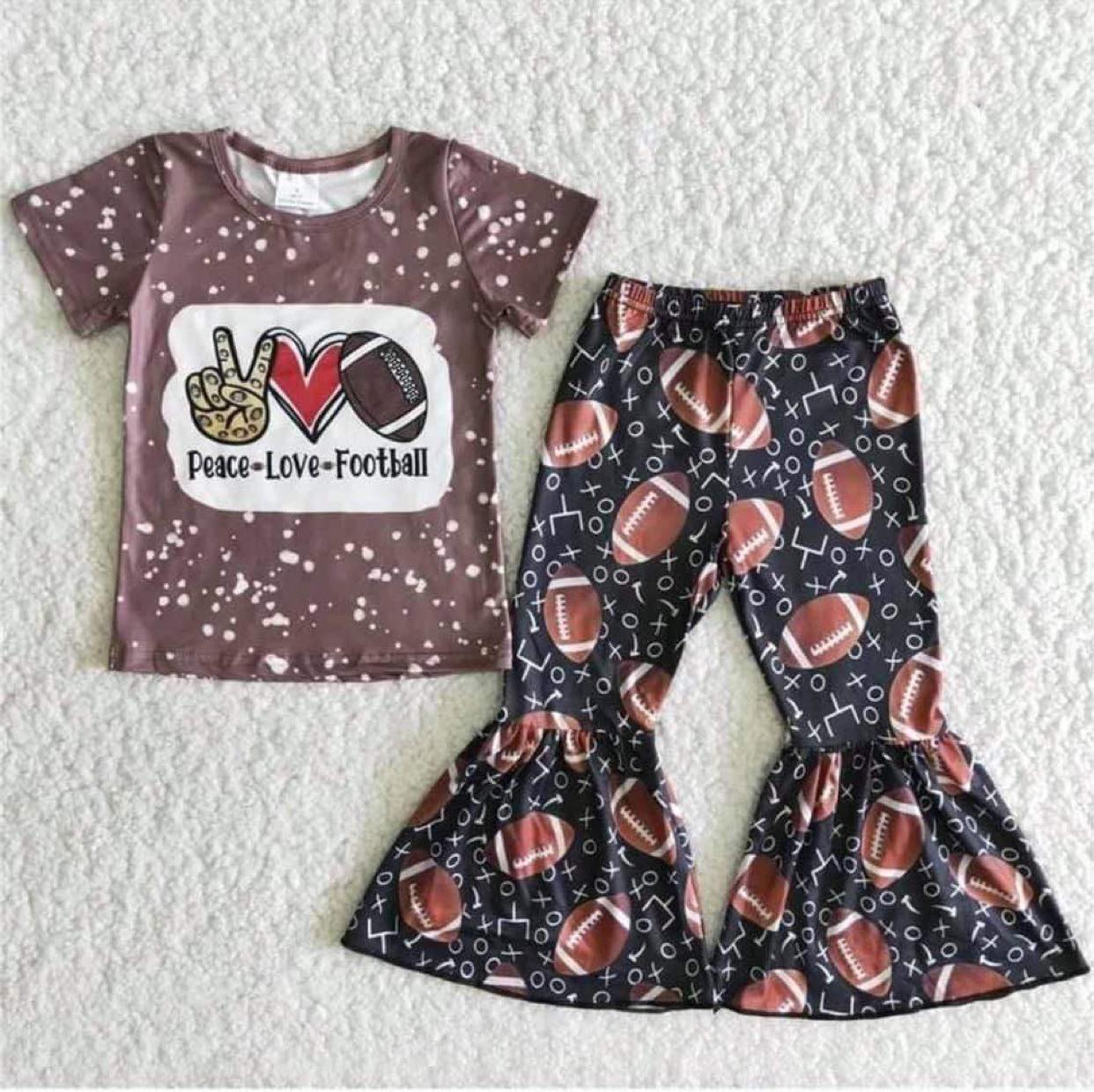 Peace Love Football Girls Set