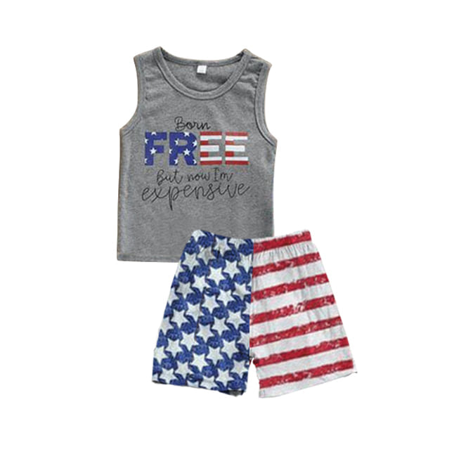 Pre Order Sleeveless 4th Of July Boys Set