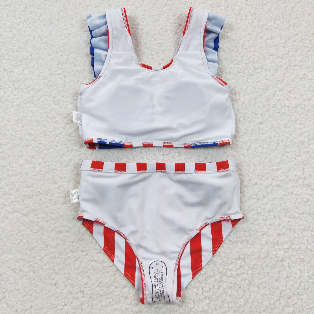 S0090 4th Of July Stars Girls Kids Bathing Suits Swimsuits