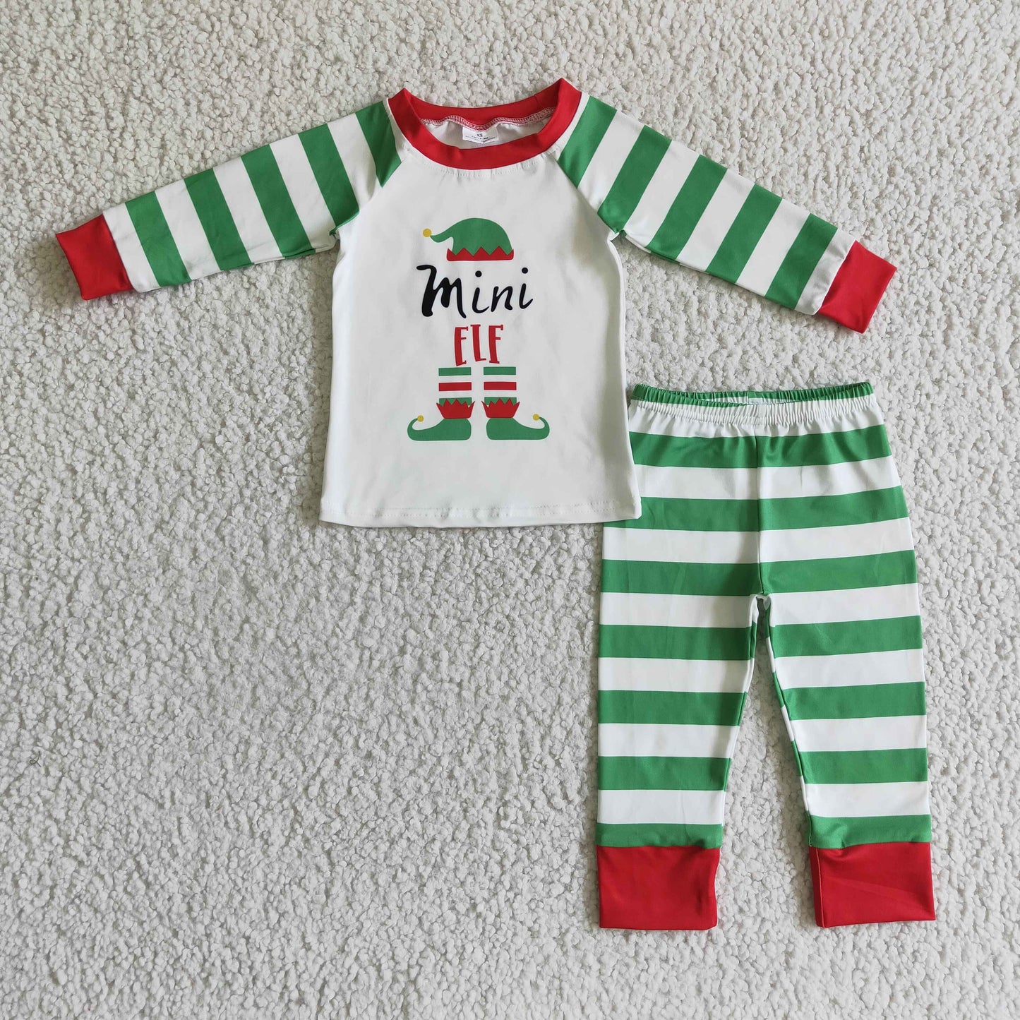BLP0066 Christmas Mini Striped Print Boys Pajamas