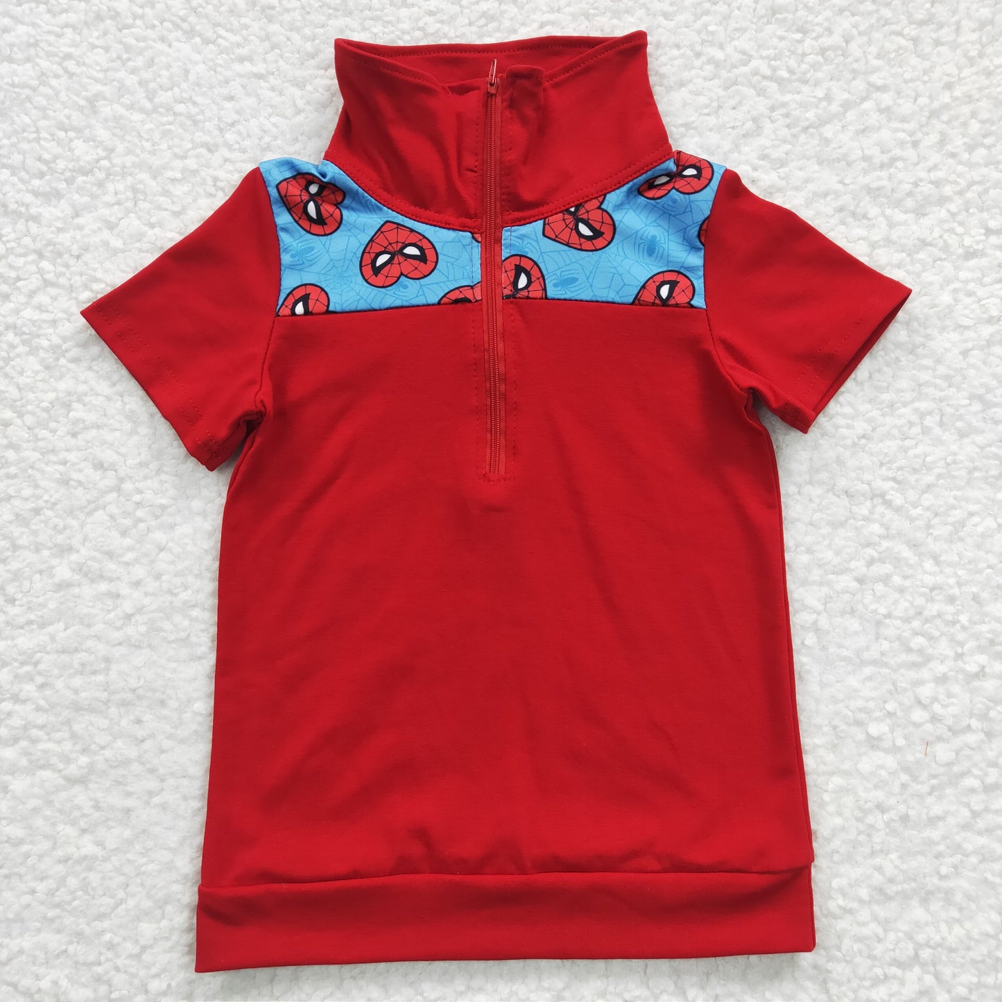 BT0158 Red Short Sleeve Hero Boys Pullover