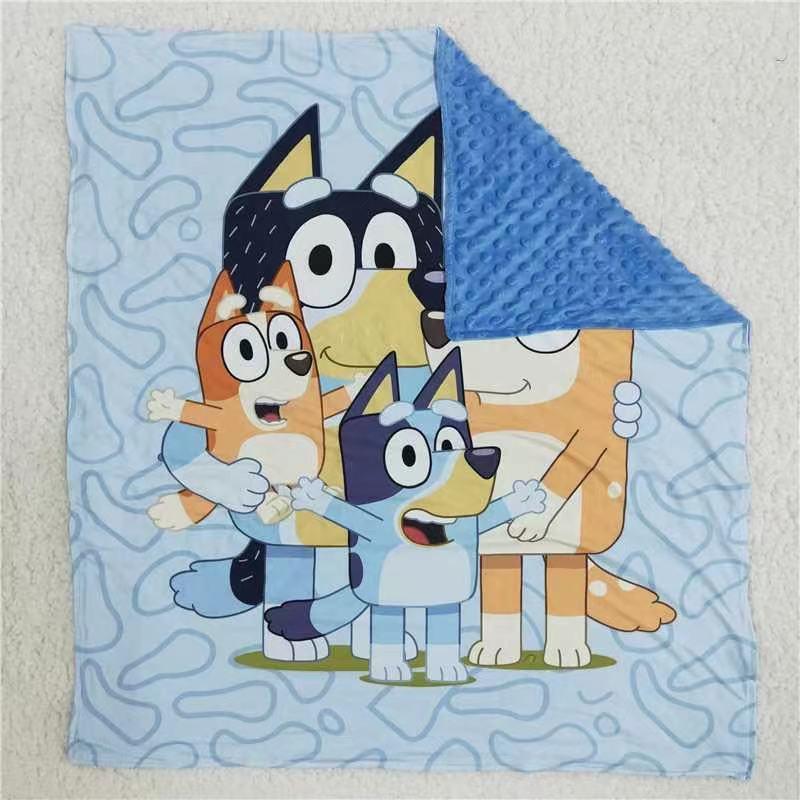Lovely Kids Blue Cartoon Blanket
