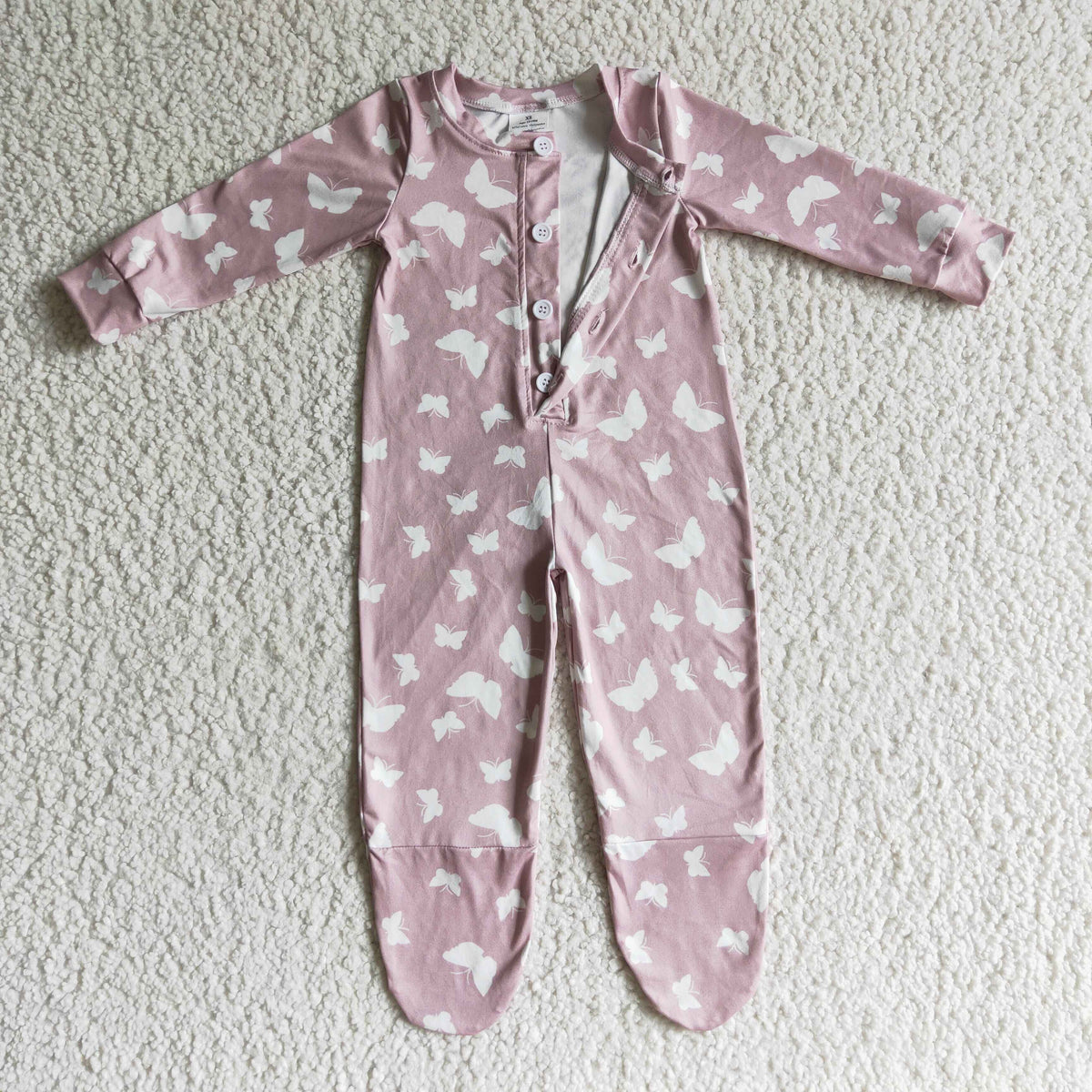 LR0118 Butterfly Pink Romper