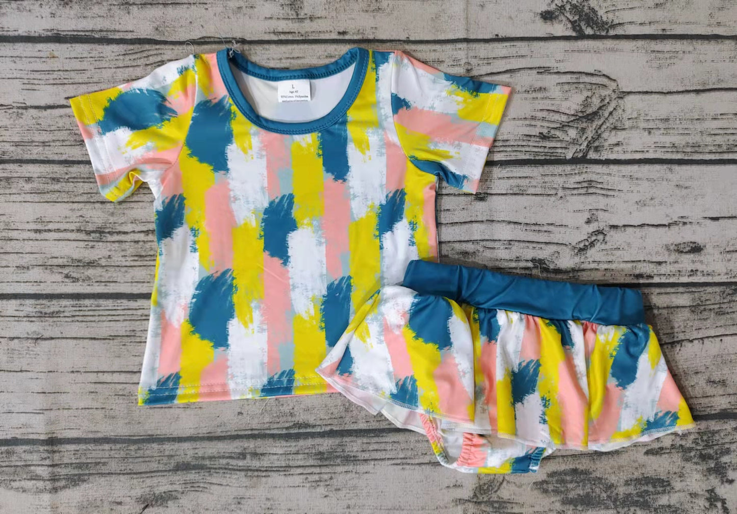 S0018 Tie Dye Casual Kids Bathing Suits Swimsuits