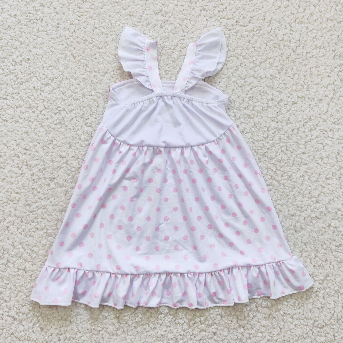 GLD0173 Easter Bunny Embroidery Girls Dress