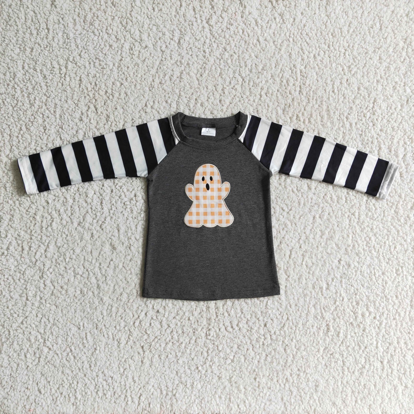 BT0063 Embroidery Halloween Ghost Boys Top