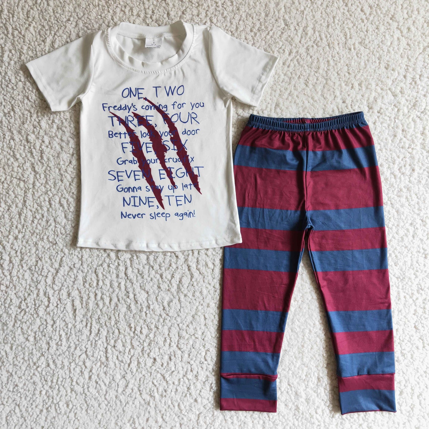 BPO0034 Halloween Boys Striped Print Outfits