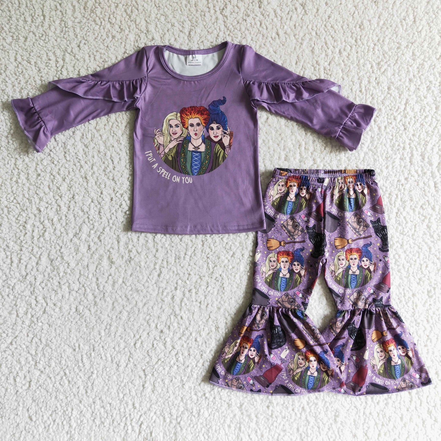 GLP0190 Halloween Purple Cartoon Girls Outfits