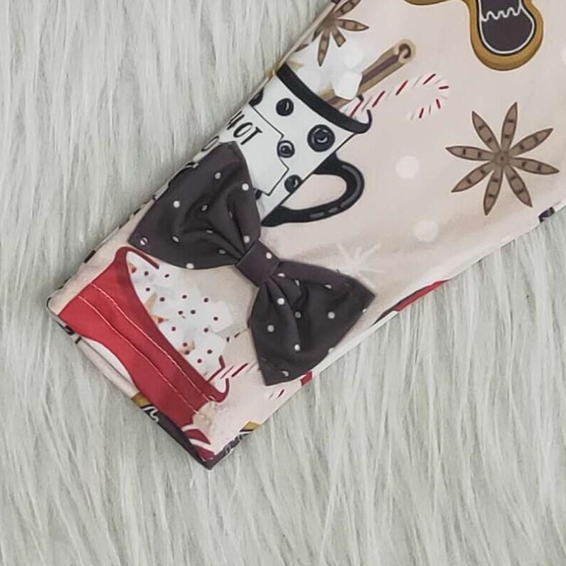 Christmas Cup Long Sleeve Tunic Match Legging Pants With Bow Kids Clothing