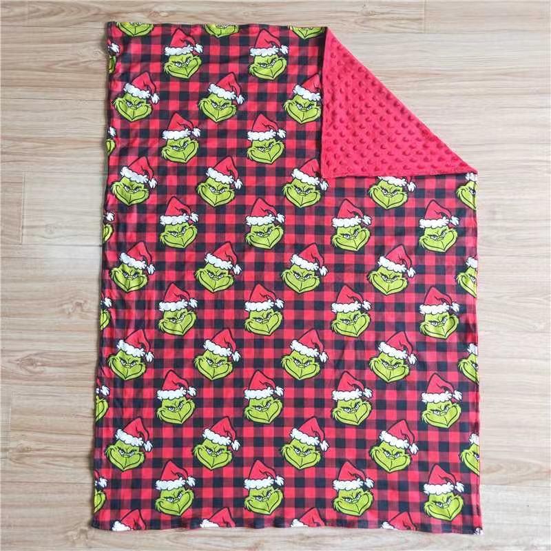 Christmas Cartoon Plaid Design Casual Blanket