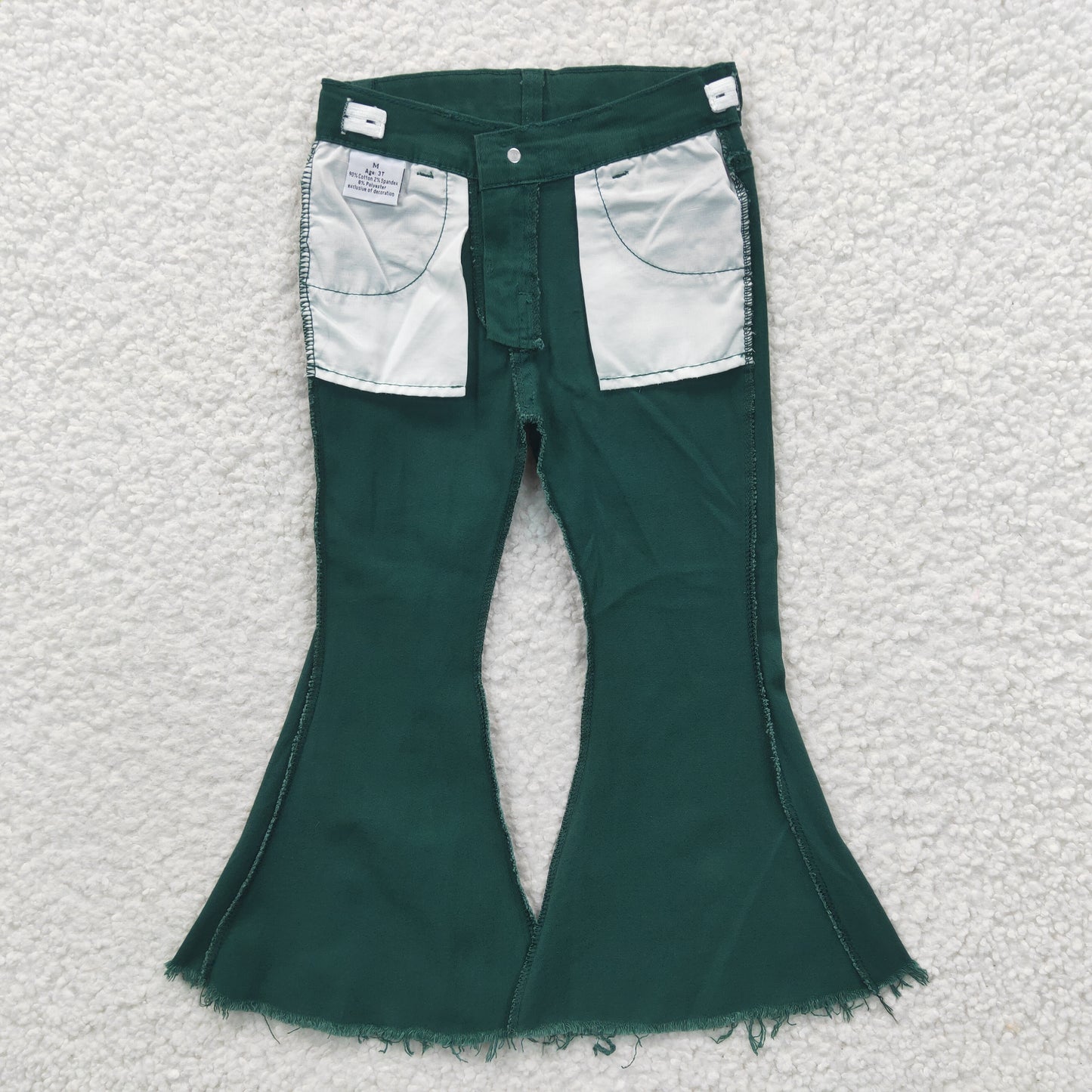 P0073 Denim Green Baby Girls Jeans
