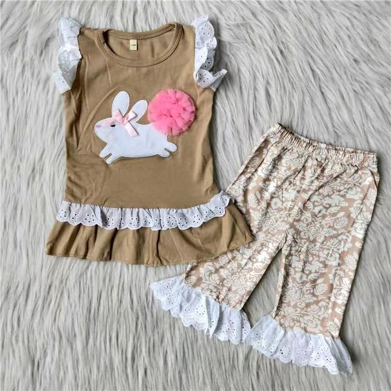 Easter Baby Rabbits Adorable Brown Set