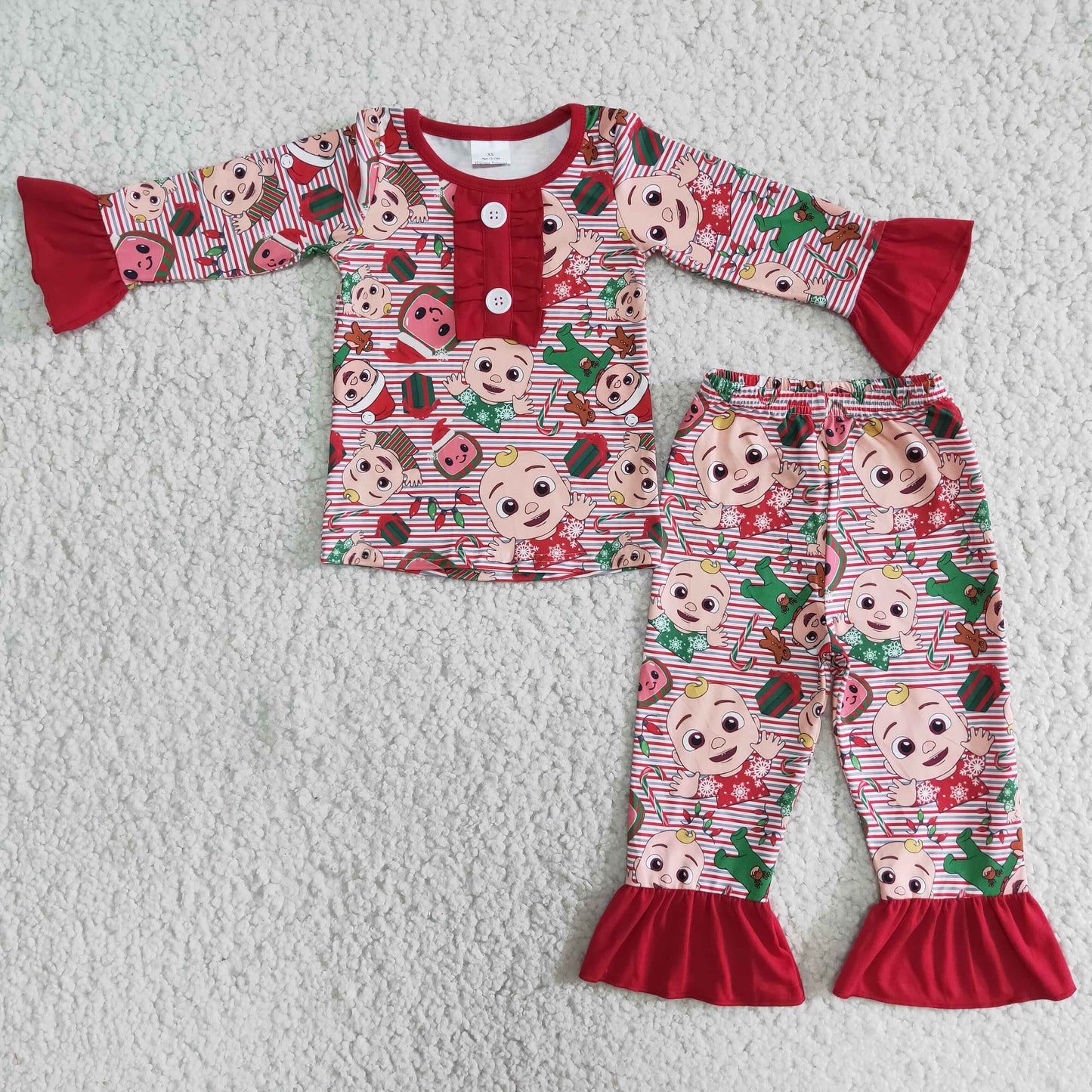 Christmas Watermelon Girls Pajamas