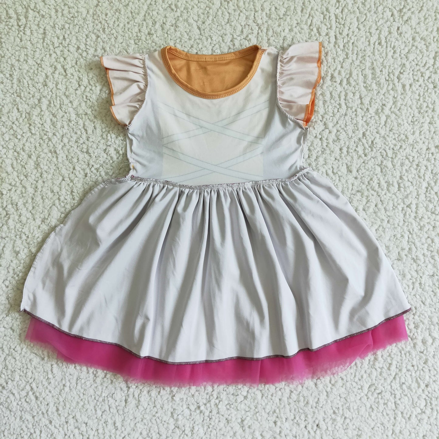 GSD0127 Halloween Flutter Sleeve Baby Girls Tutu Dress