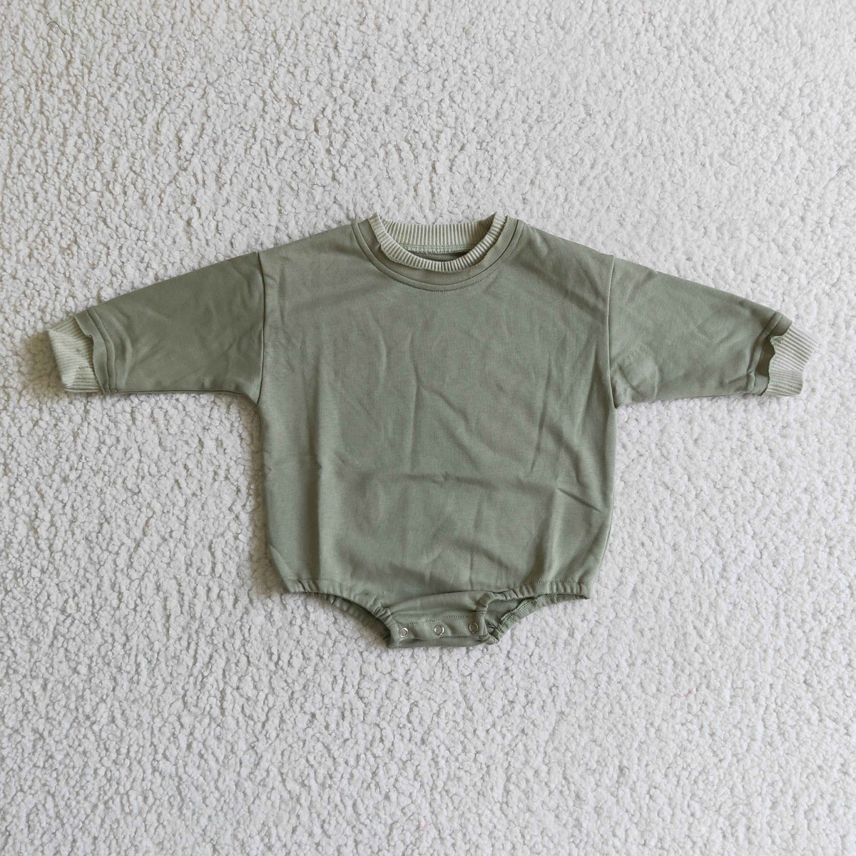 LR0218 Green Cotton Bummies Romper