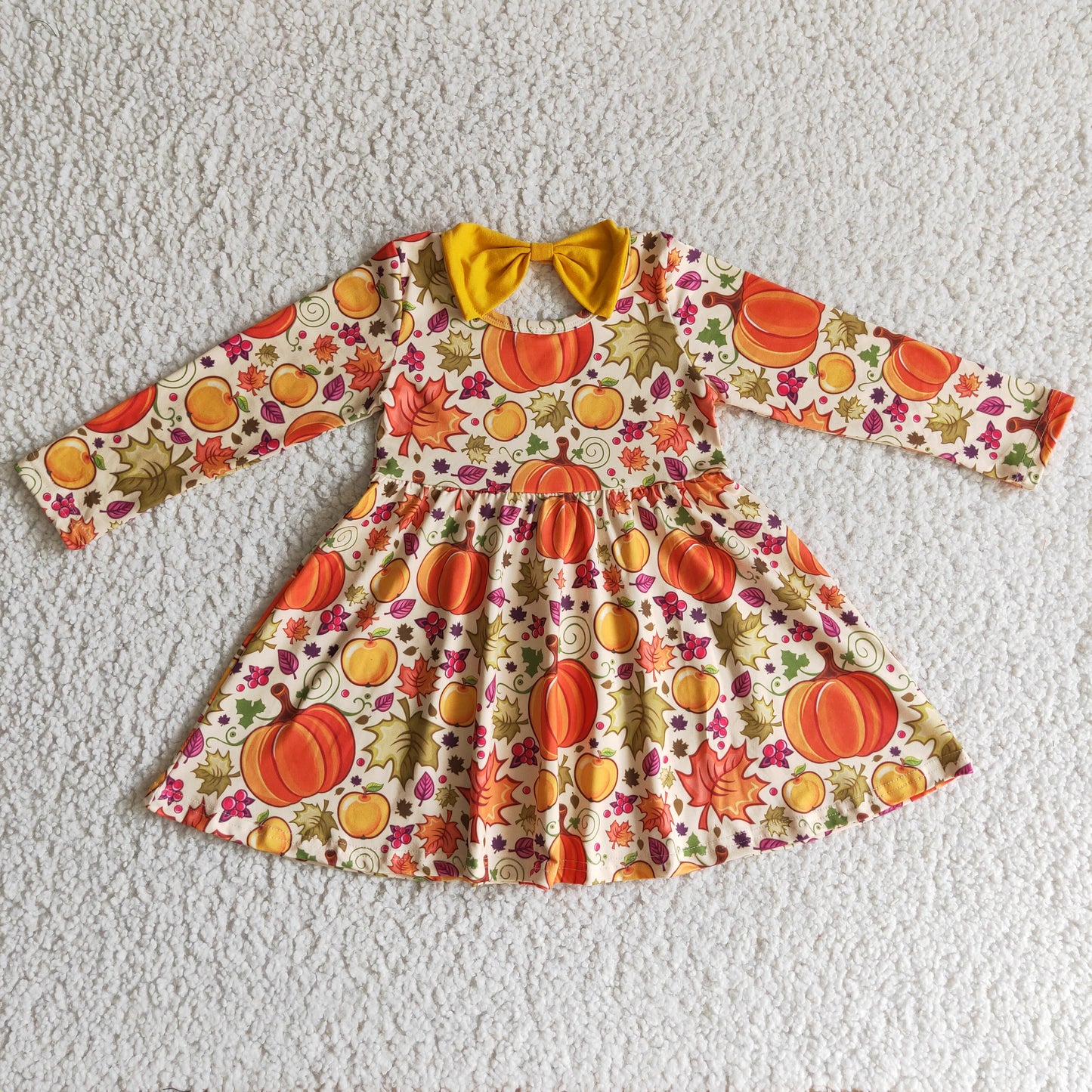 GLD0055 Fall Pumpkin Twirl Dress