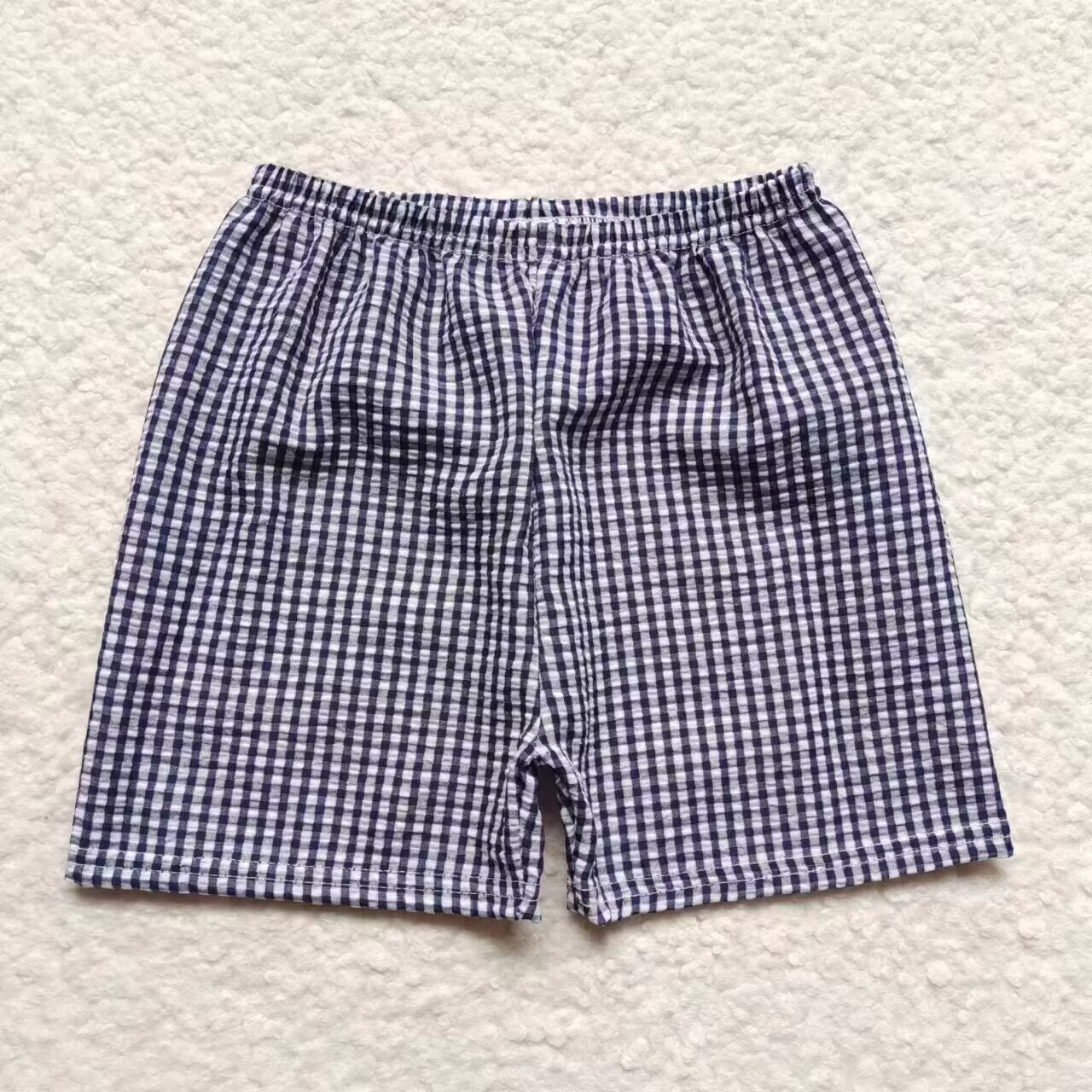 SS0075 seersucker Navy Summer Boys Shorts