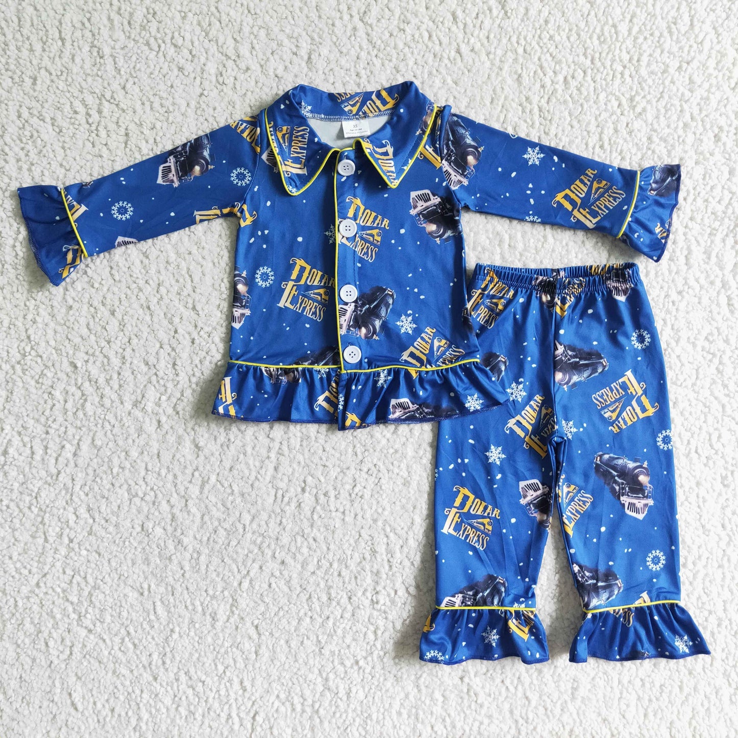 6 C6-37 Cartoon Baby Girls Christmas Pajamas