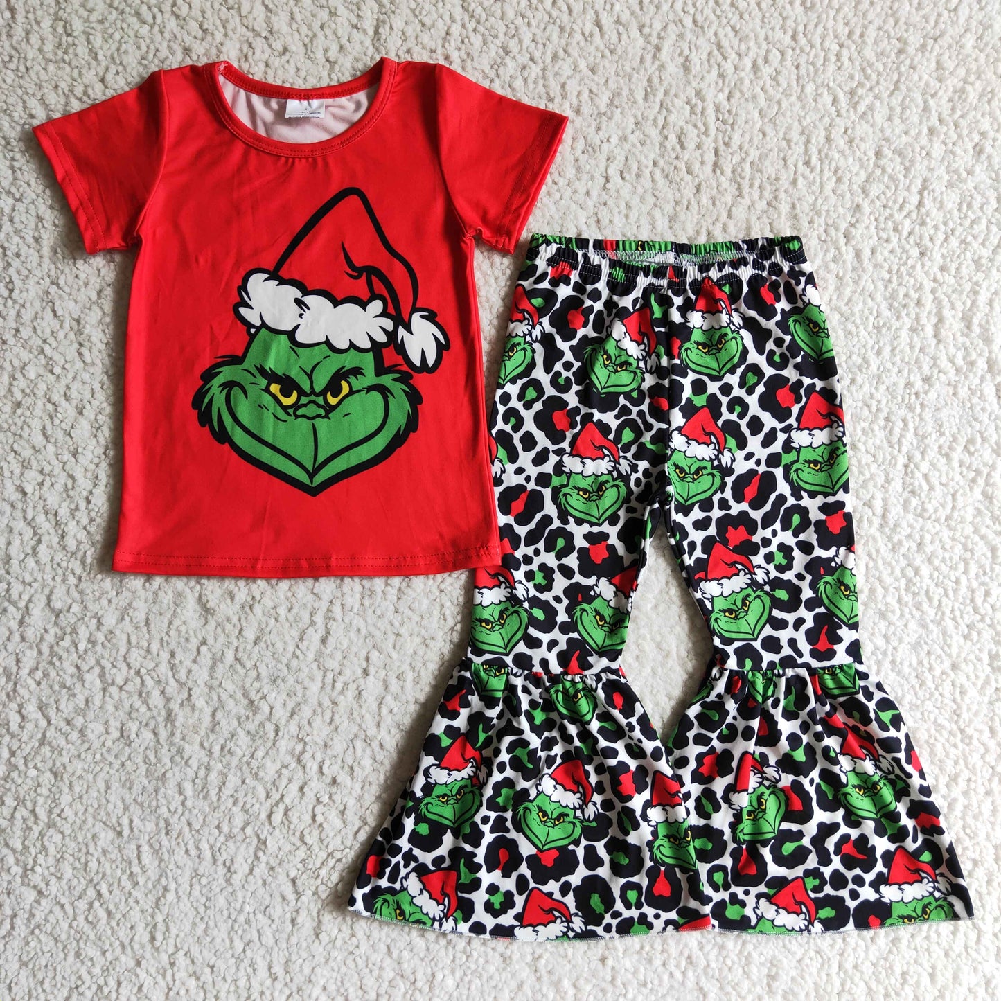 GSPO0162 Christmas Green Baby Girls Outfits