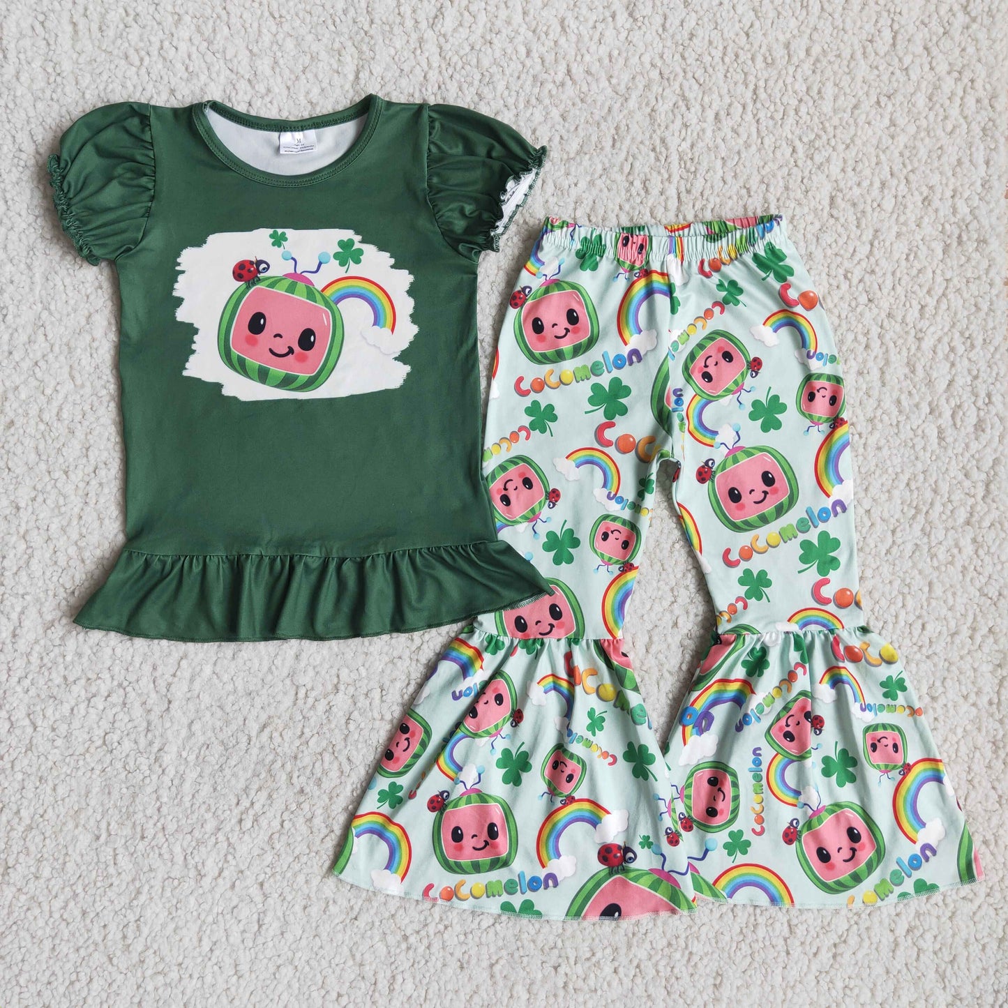St. Patrick Melon Green Girls Cartoon Outfits