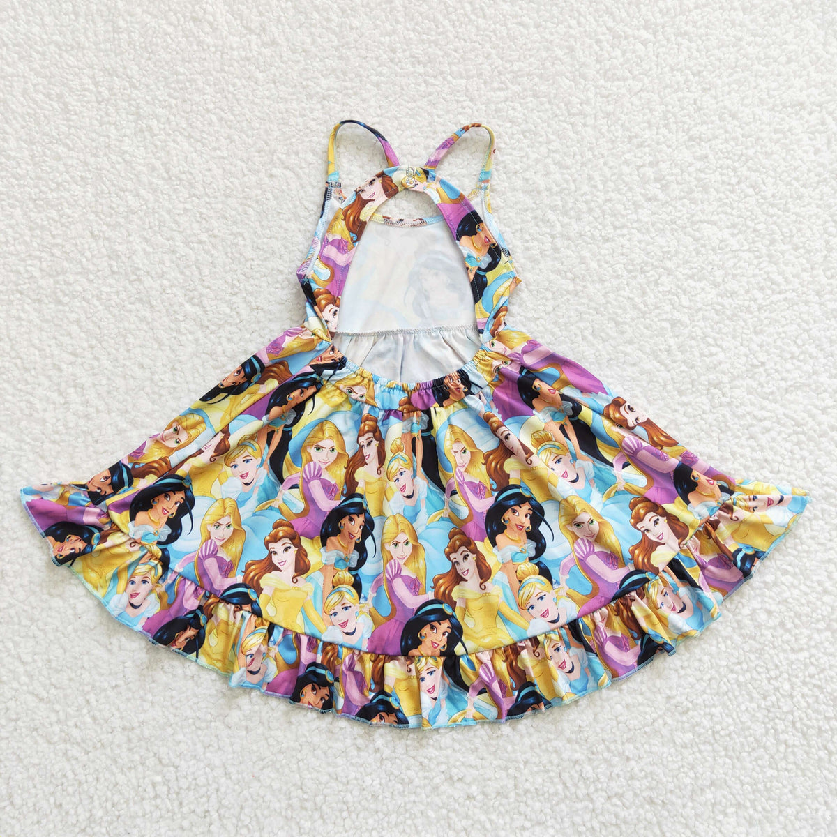 GSD0282 Princess Summer Sleeveless Cartoon Baby Girls Twirl Dress