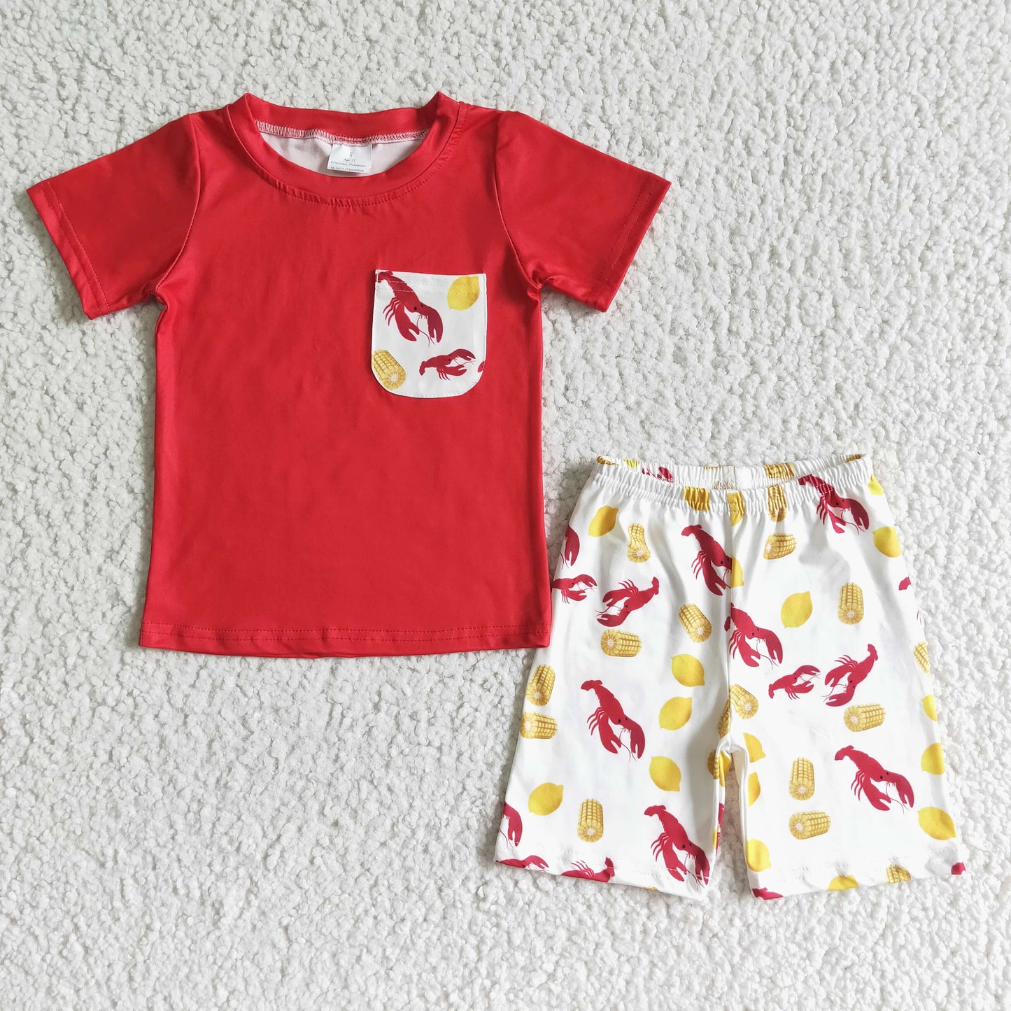 BSSO0006 Red Lobster Boys Summer Outfits