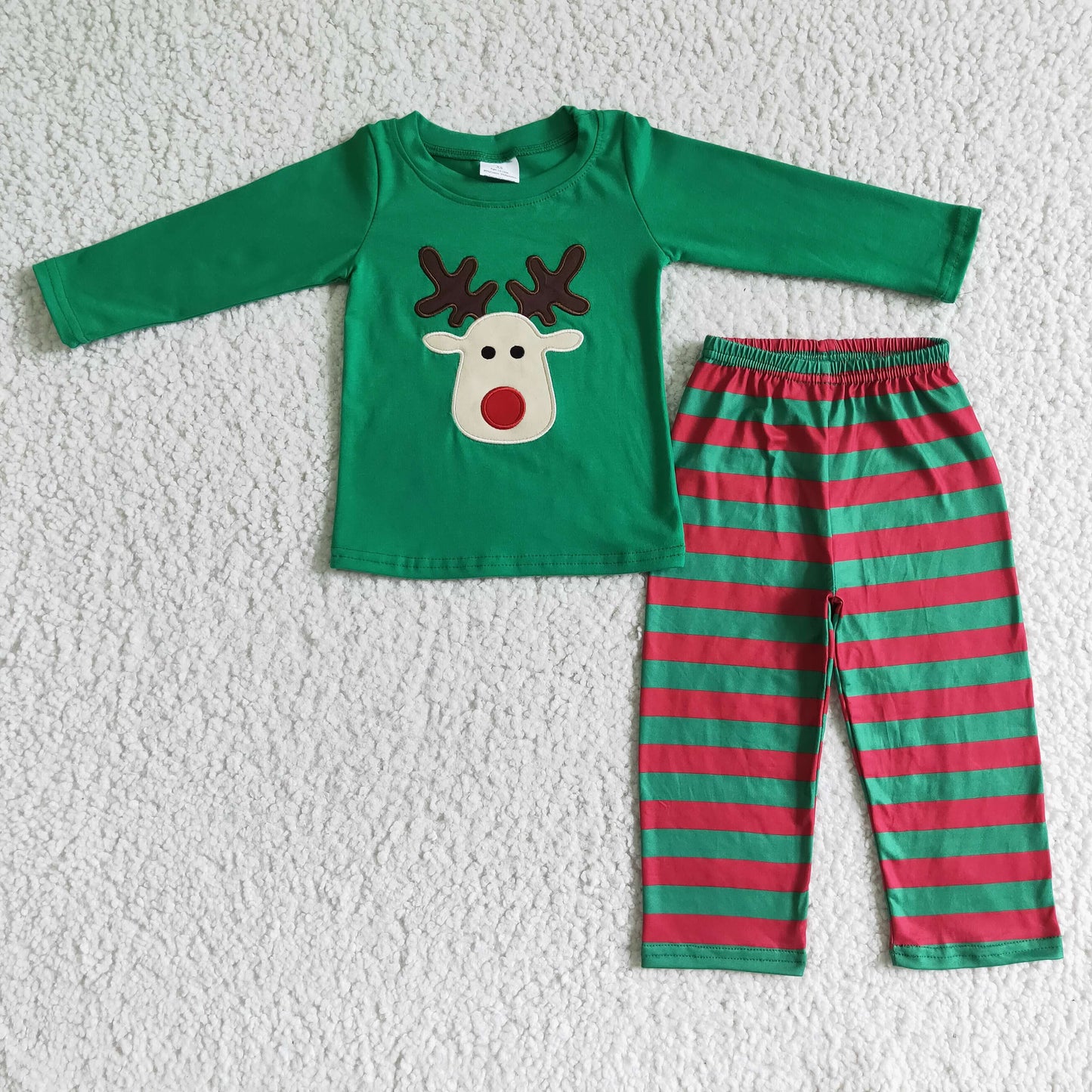 BLP0008 Christmas Deer Embroidery Boys Outfits