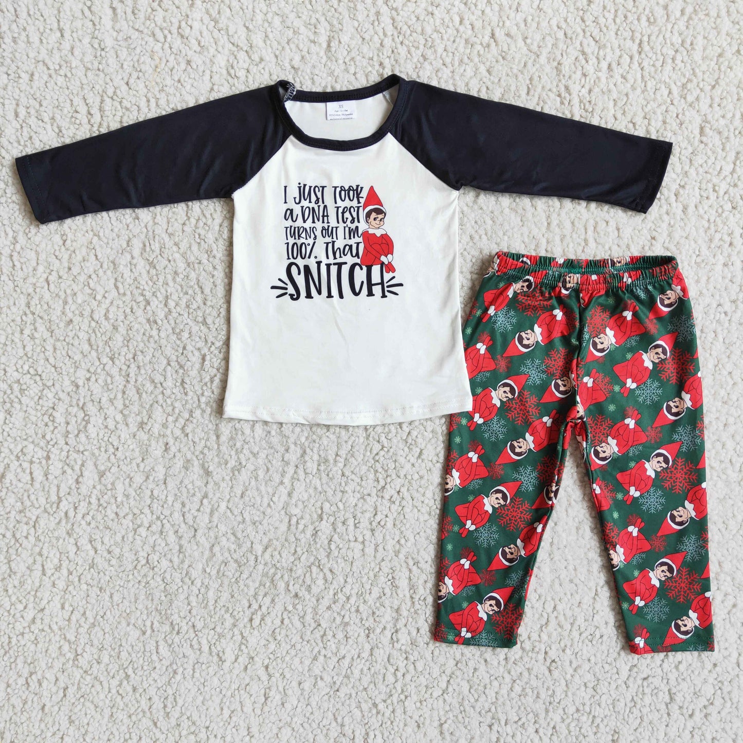 Christmas Cartoon Long Sleeve Boys Outfits