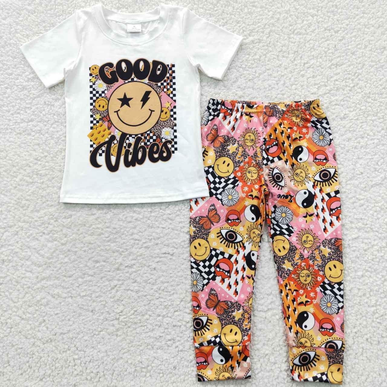 BSPO0103 Good Vibes Smile Baby Kids Summer Outfits