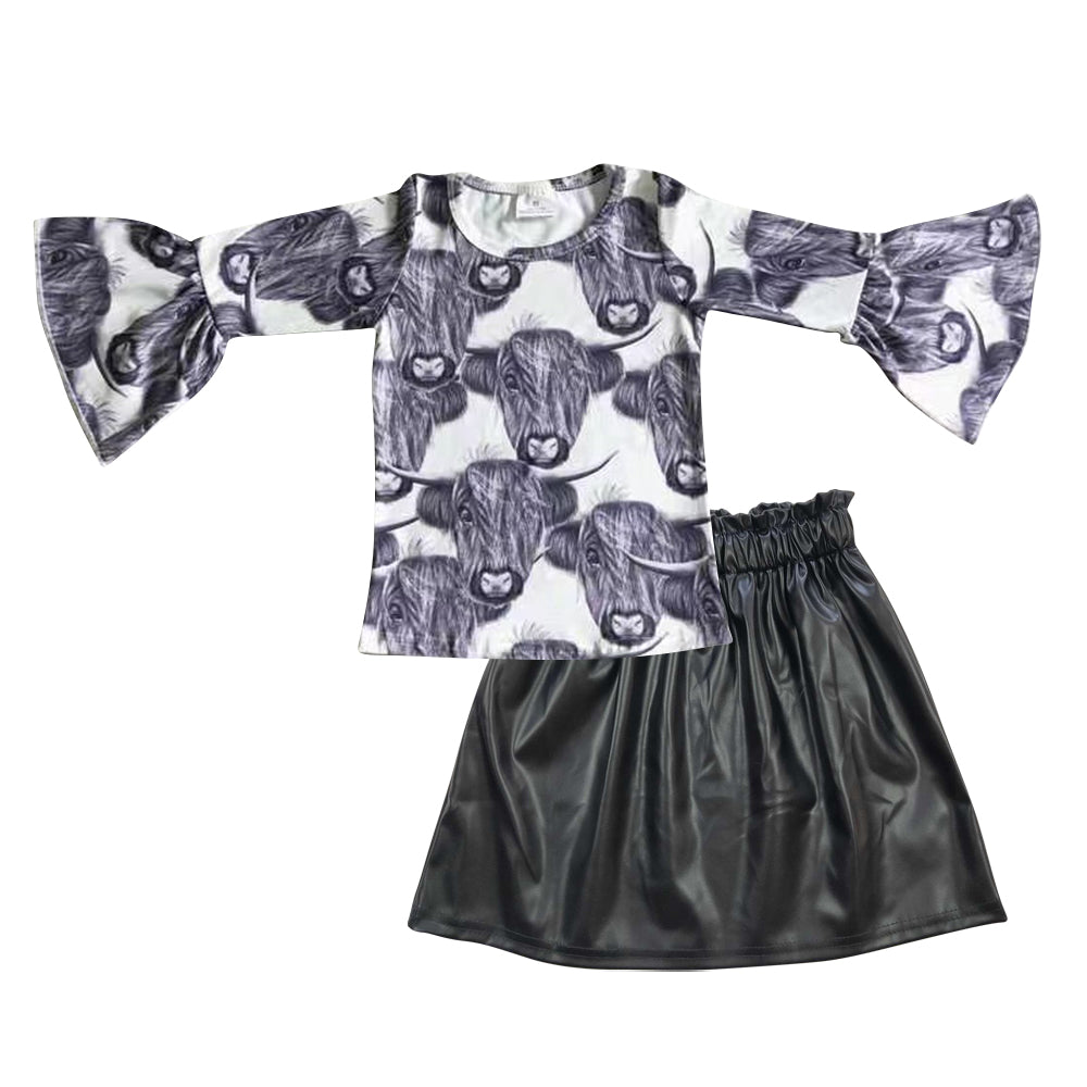 T-shirt + Leather Skirt