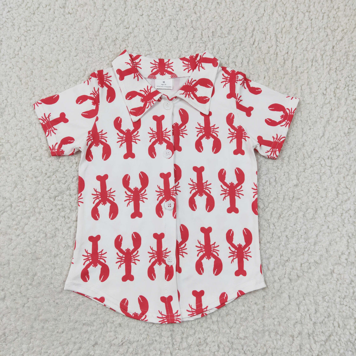 BT0161 Lobster Short Sleeve Cool Boys Shirt