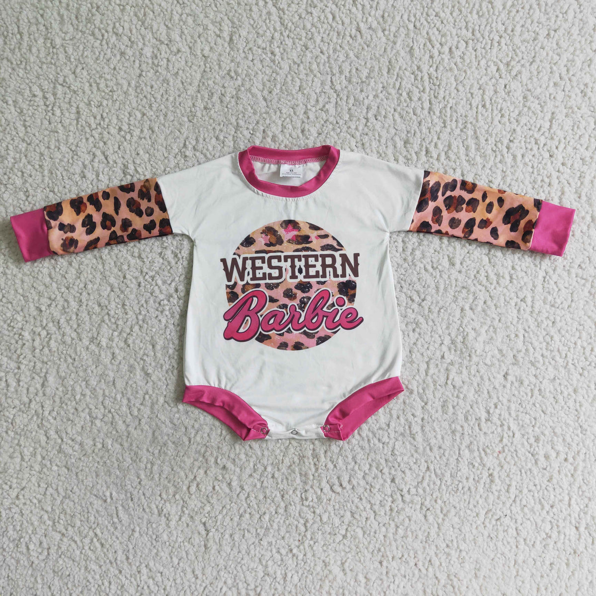 LR0033 Western Leopard Bummies Romper
