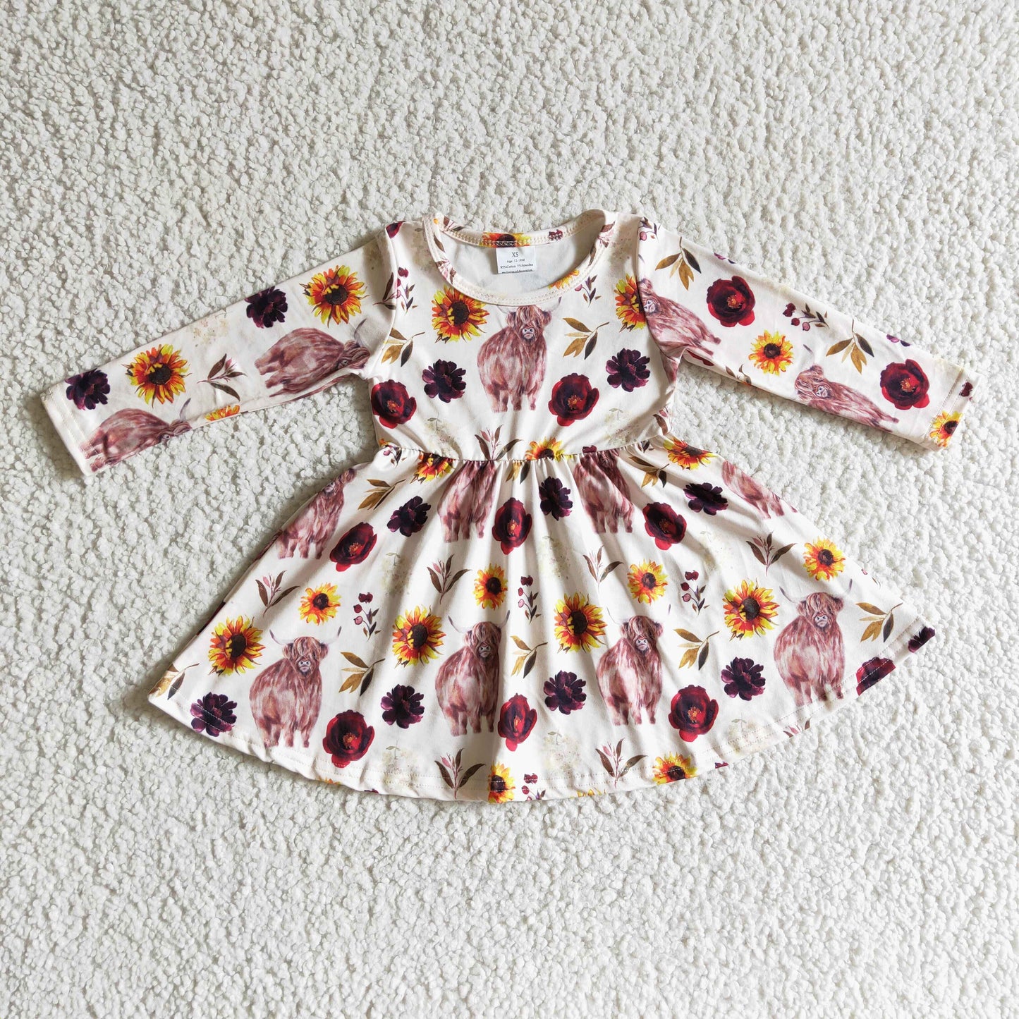 GLD0118 Kids Heifer Sunflower Dress