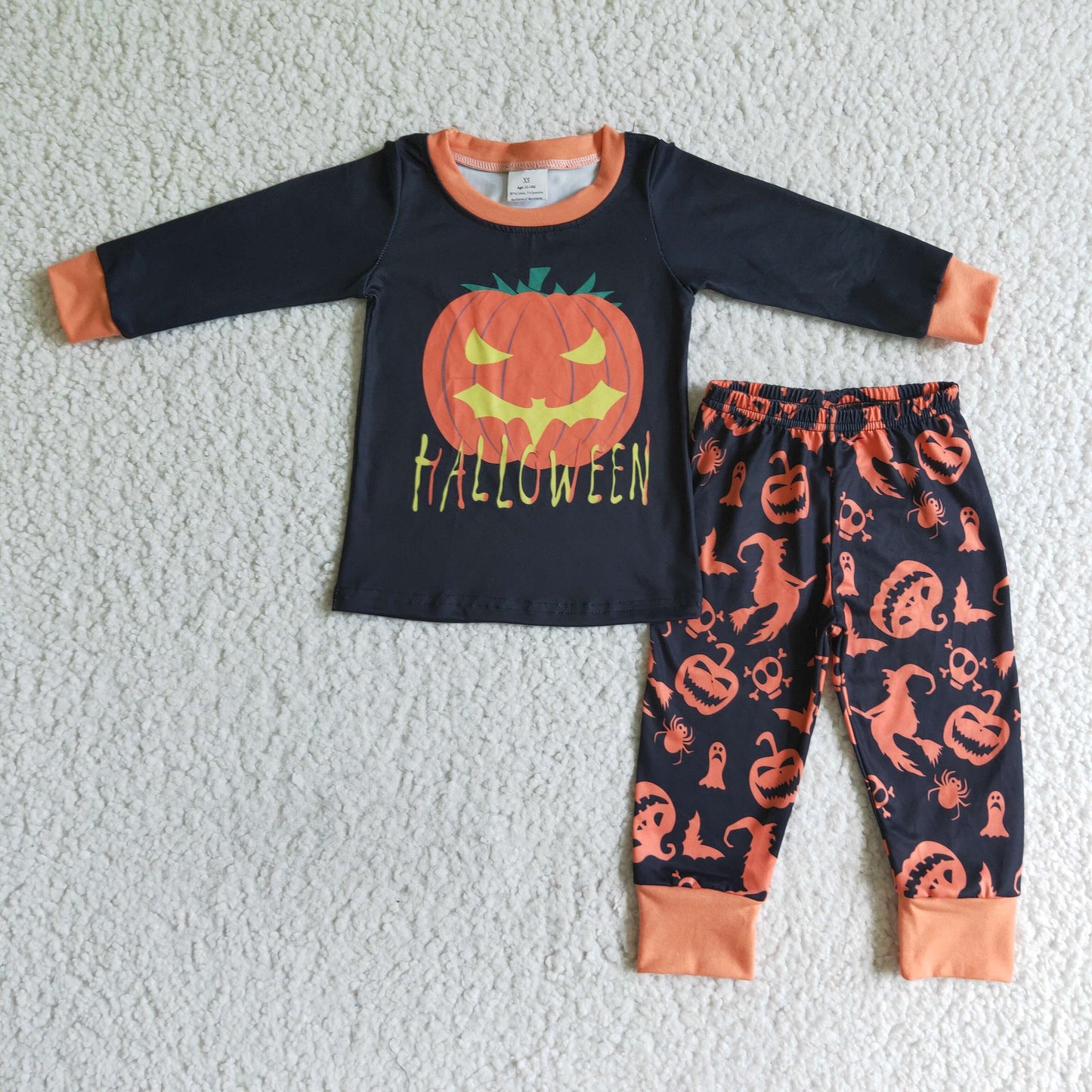 BLP0014 Halloween Pumpkin Boys Pajamas