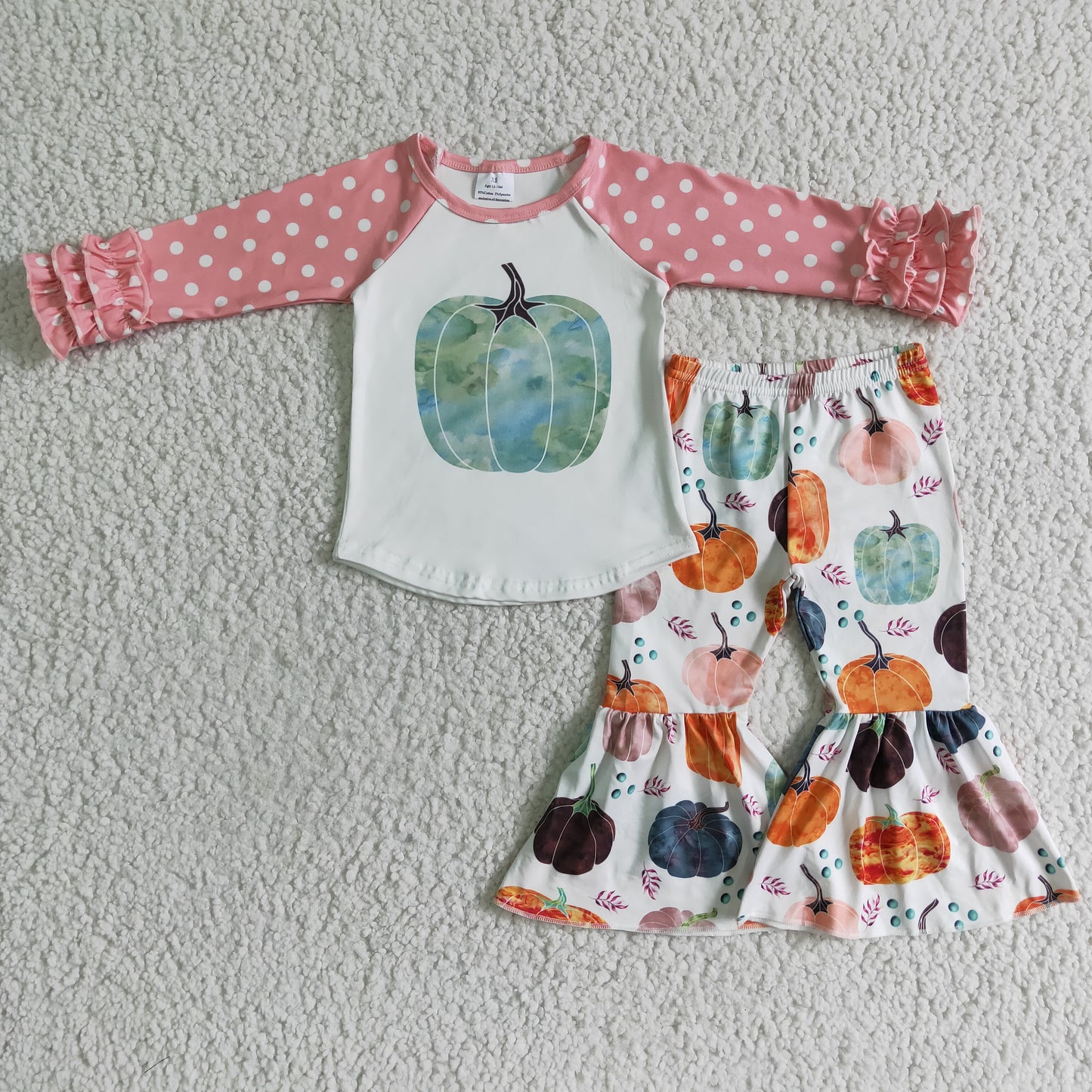 GLP0240 Blue Pumpkin Pink Dots Fall Outfits