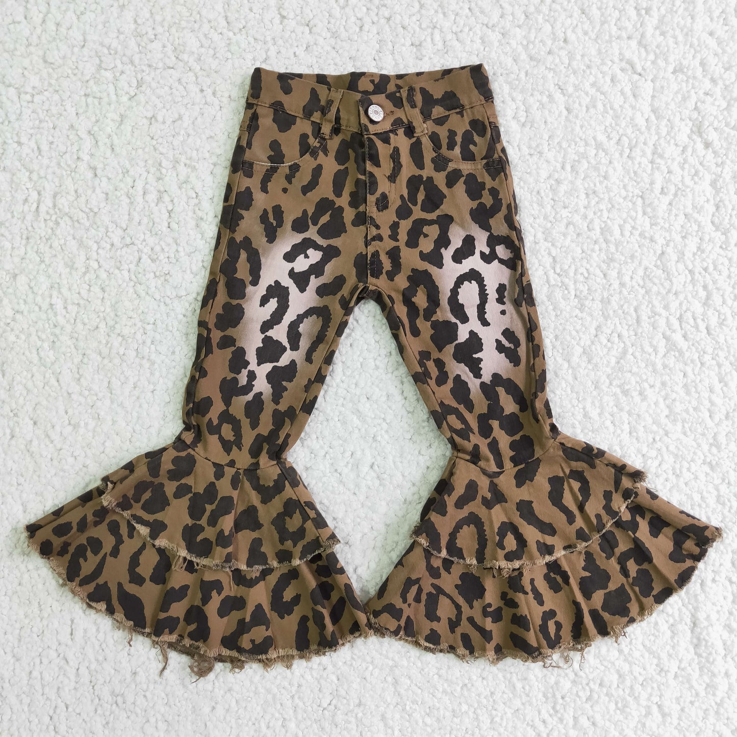 Leopard Print Denim Jeans