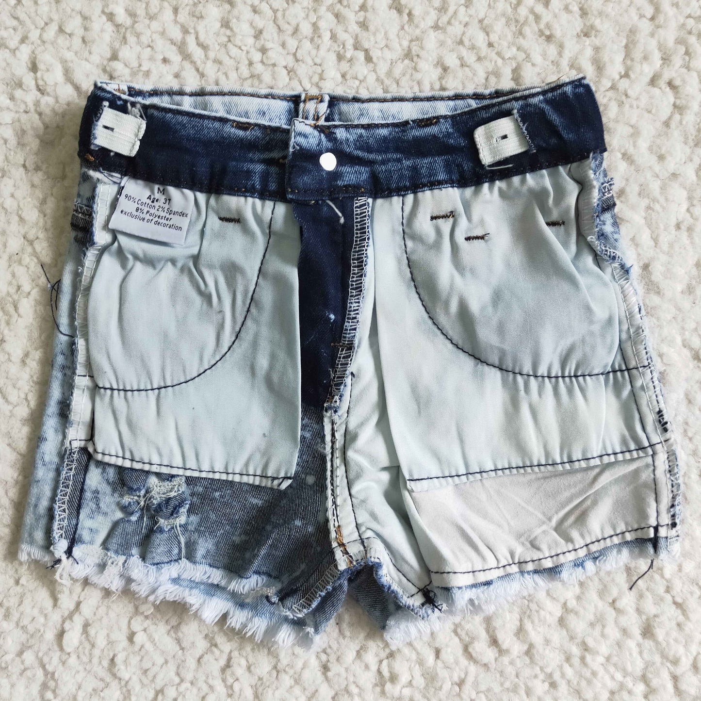 SS0024 Highland Cow Denim Shorts Jeans