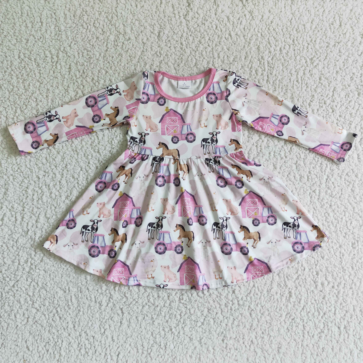 GLD0030 Farm Pink Twirl Dress