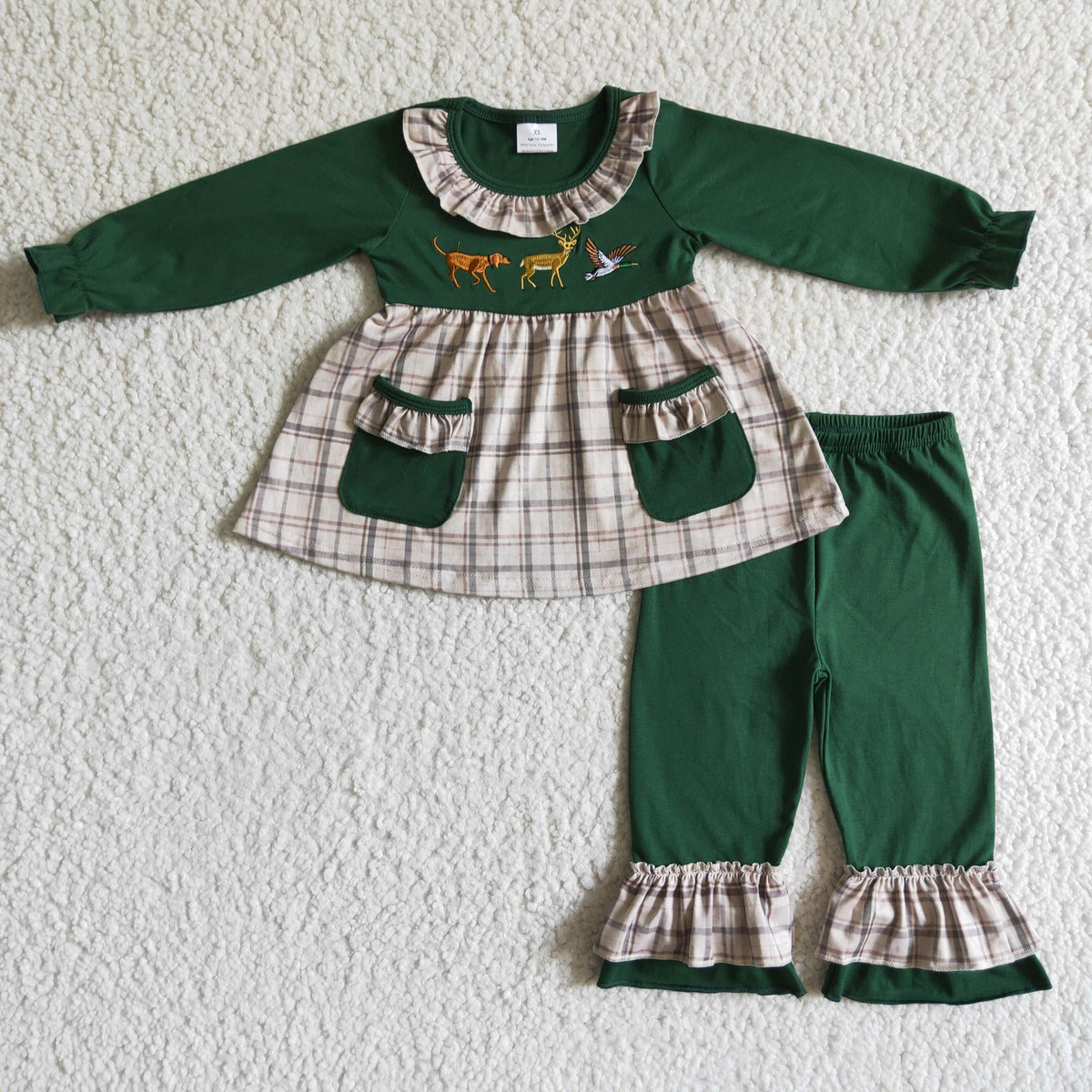 GLP0162 Green Hunting Pockets Girls Outfits