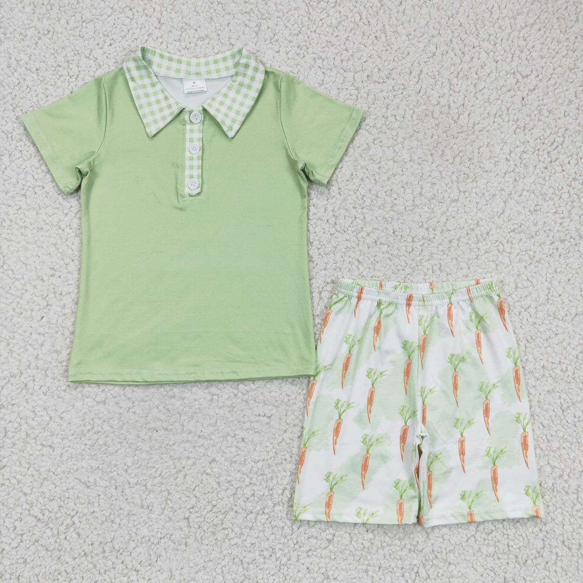 BSSO0095 Green Carrot Boys Easter Set