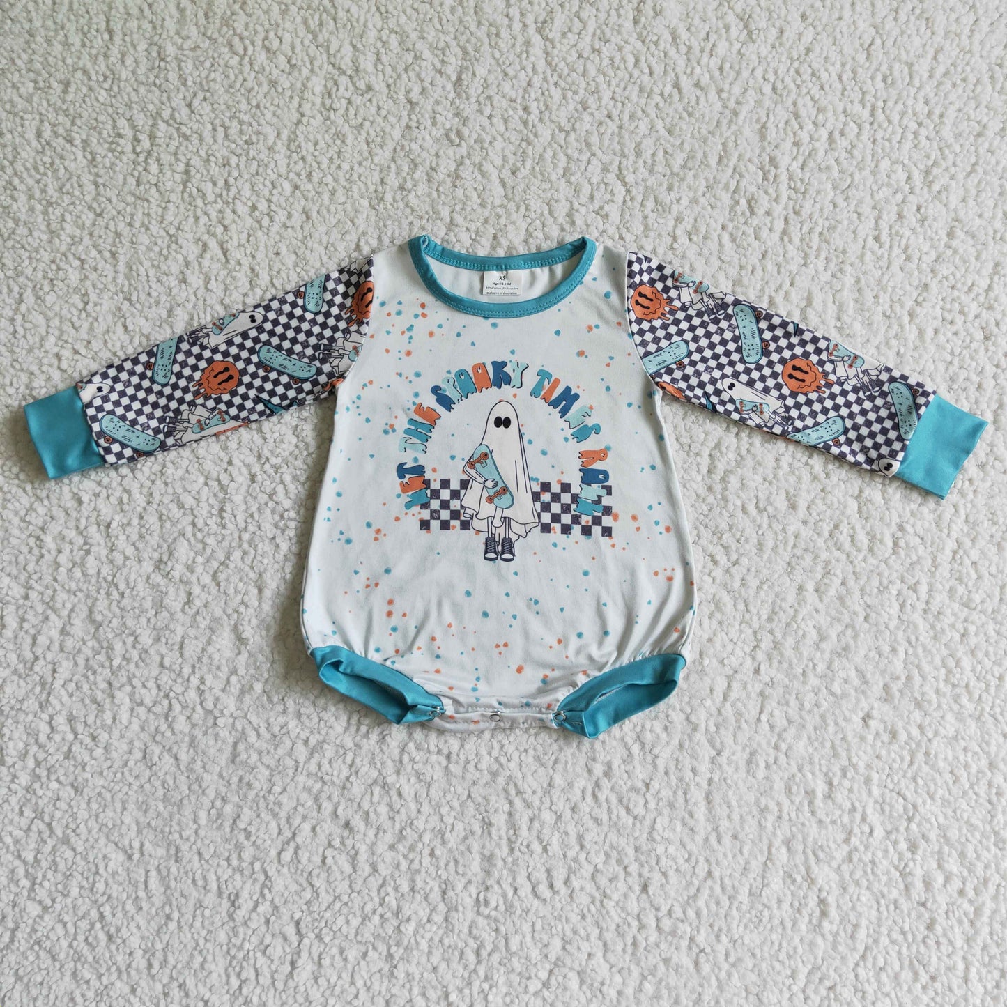 LR0085 Halloween Blue Ghost Bummies Set