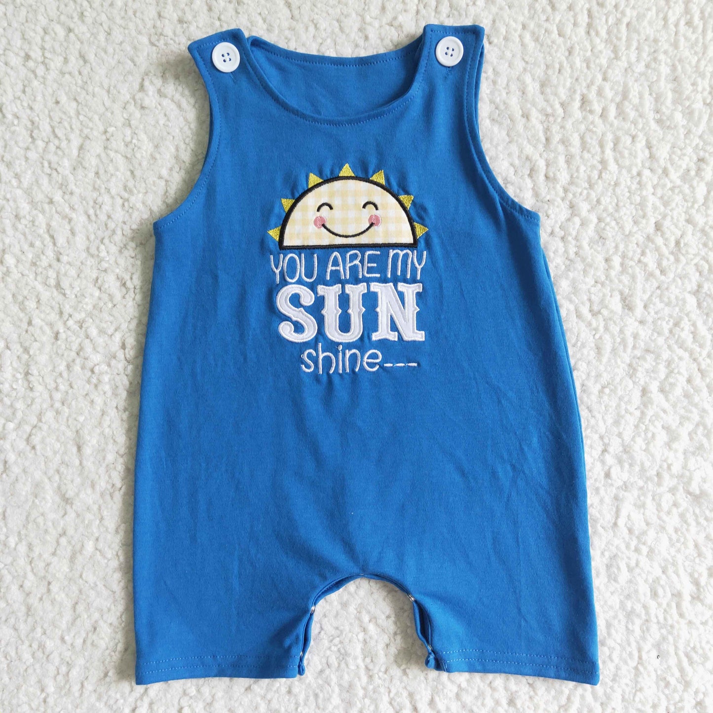 SR0034 You Are My Sunshine Blue Boys Romper