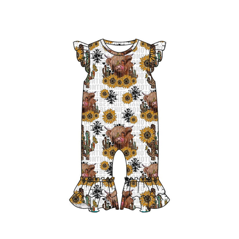 SR0048 Sunflower baby romper