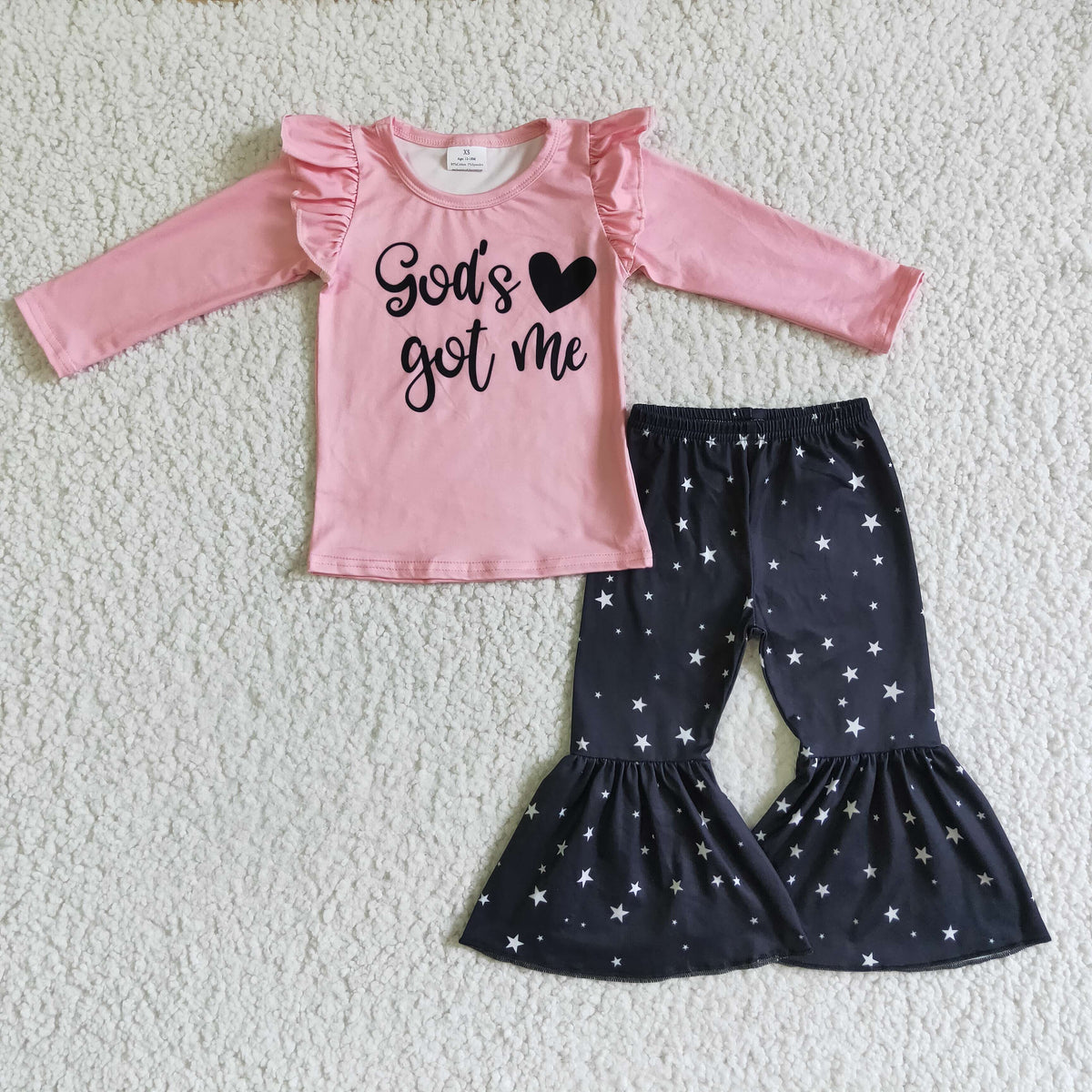 GLP0207 Pink God's Got Me Stars Girls Outfits