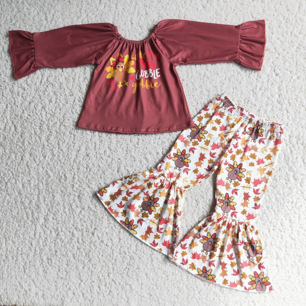 Thanksgiving Day Baby Girls Turkey Fall Outfits