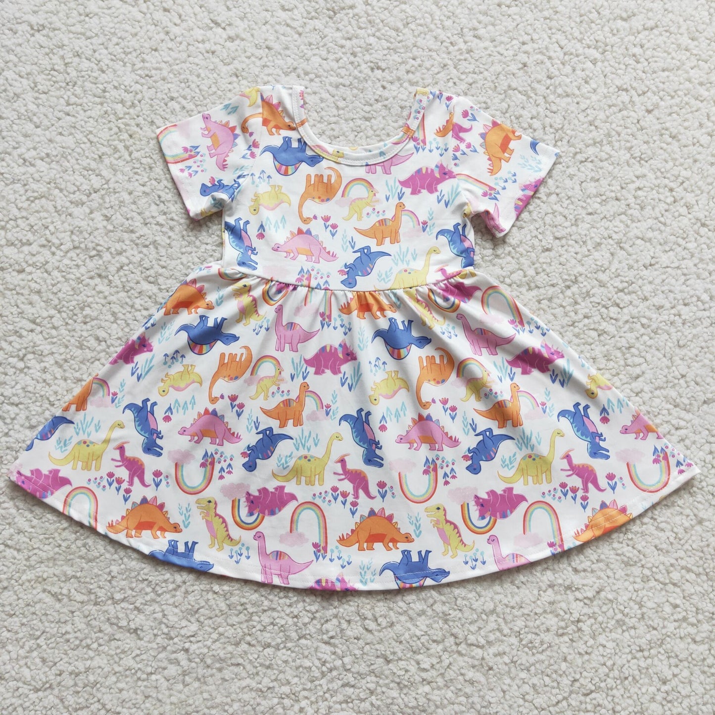 E3-13 Dinosaur Print Twirl Dress