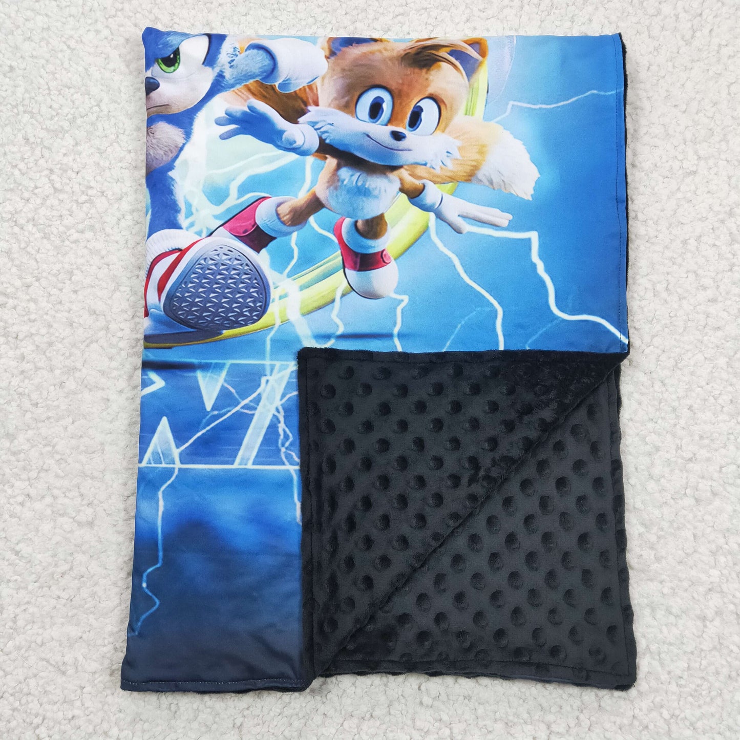 BL0037 Blue Cartoon Boys Cute Kids Blanket