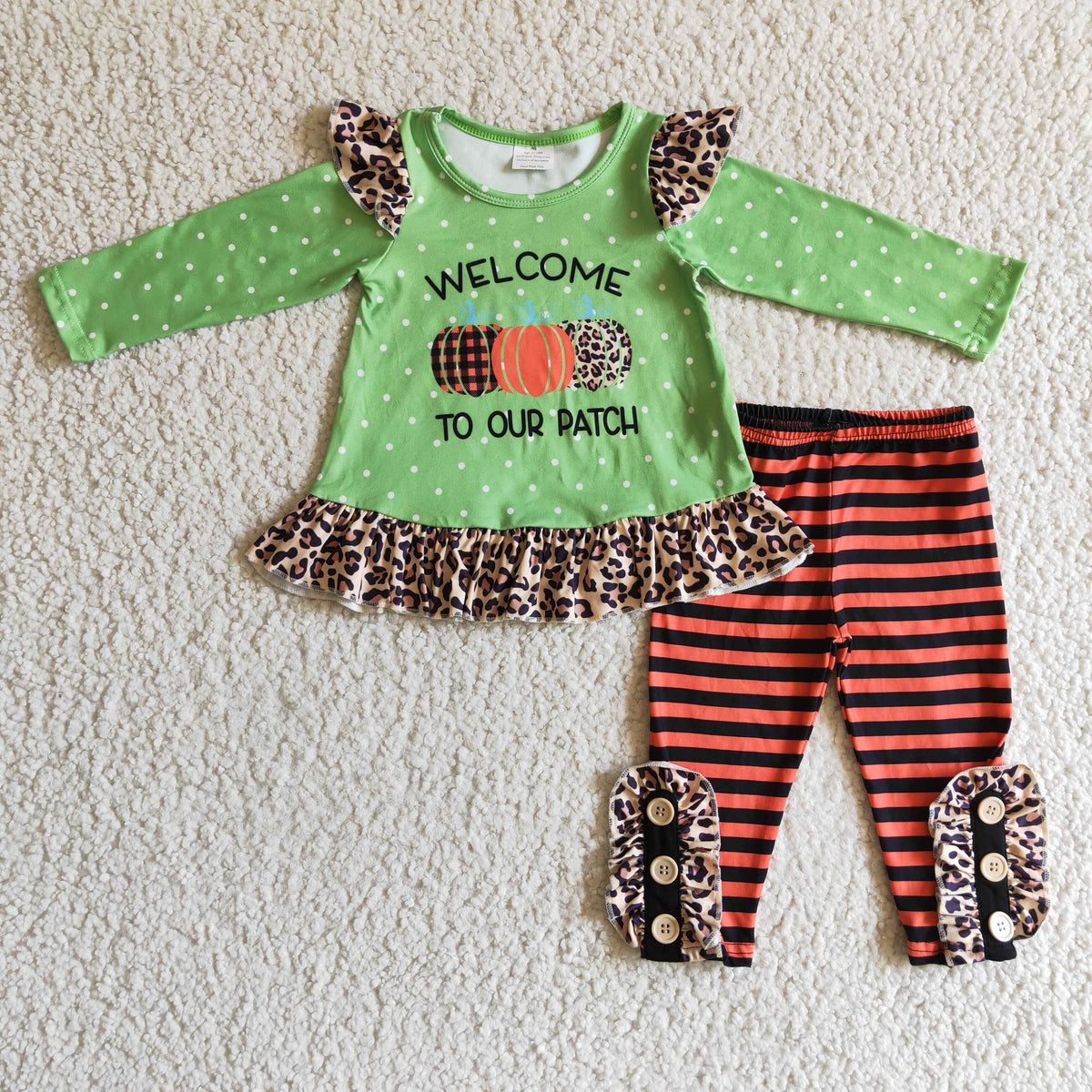 GLP0038 Fall Welcome To Our Pumpkin Girls Outfits