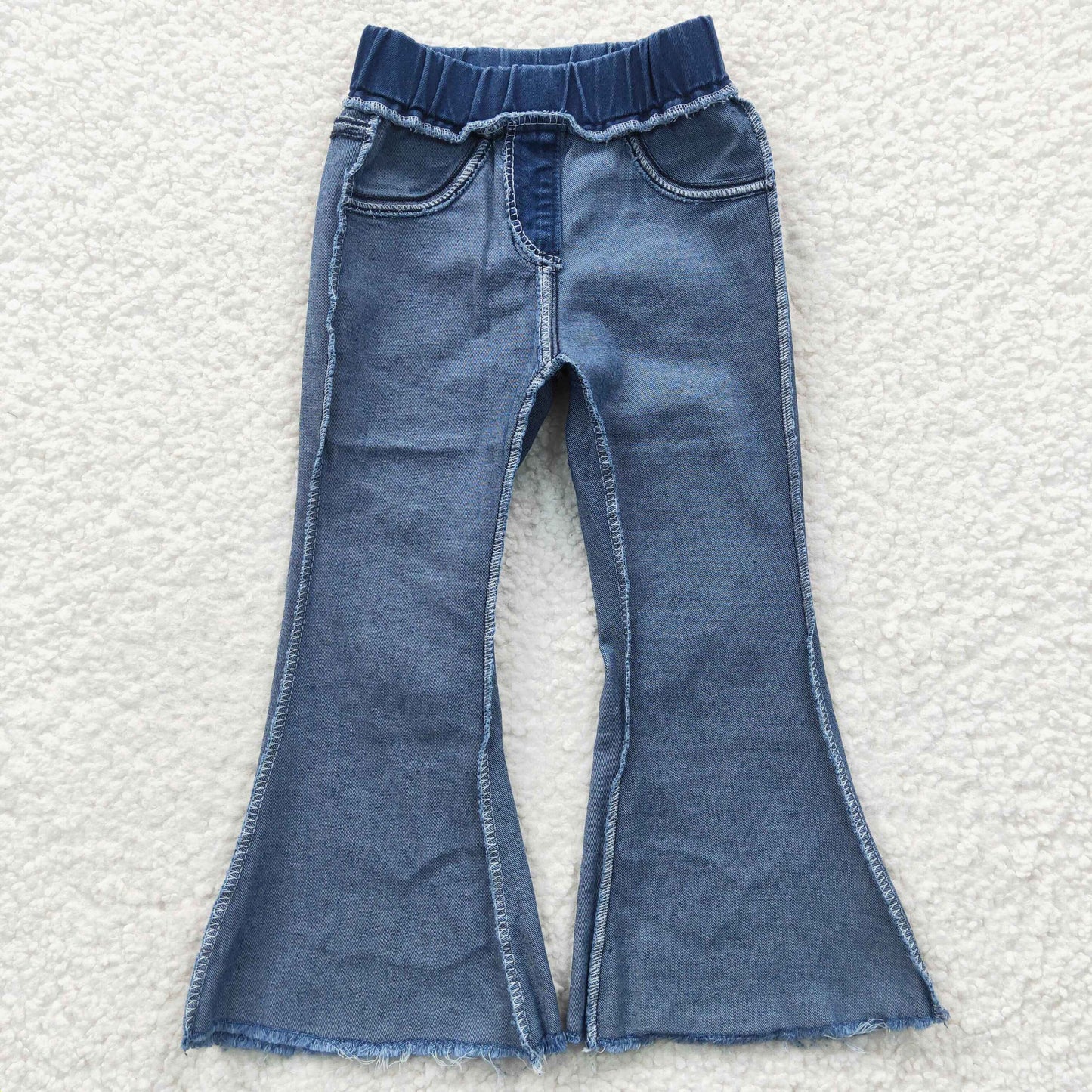 P0070 Blue Wash Baby Girls Denim Jeans