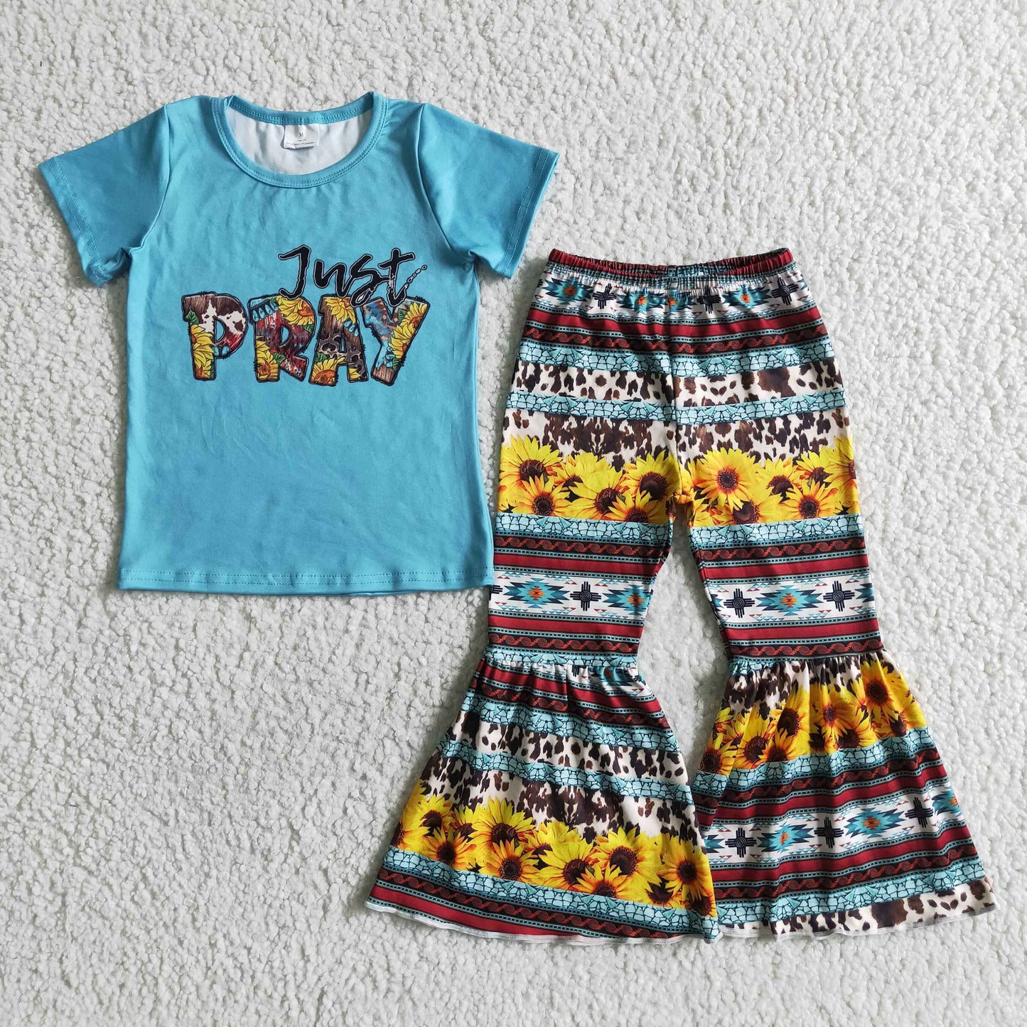 GSPO0031 Just Pray Sunflower Casual Outfits